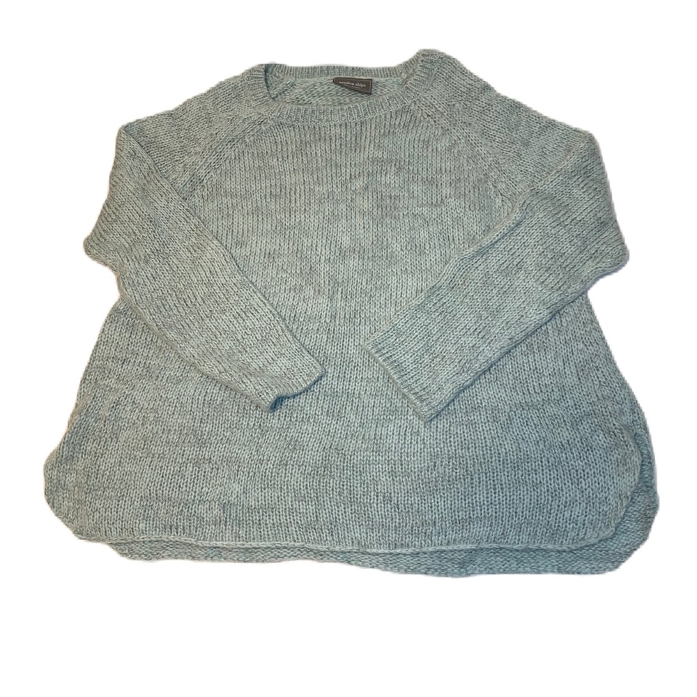 Wooden Ships Light Blue Scoop Neck Sweater